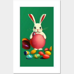 Retro Easter Bunny Posters and Art